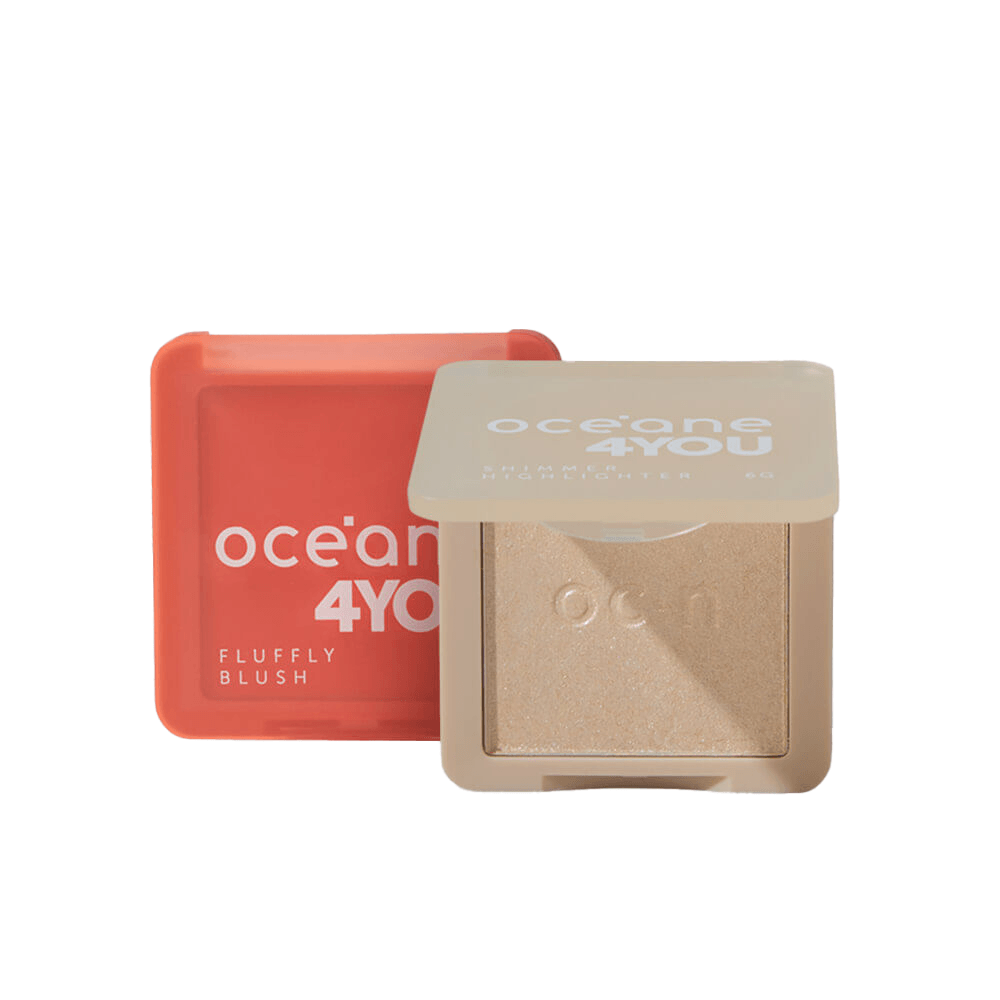 Kit 4you Blush Cremoso Pêssego + Iluminador Facial Perolado