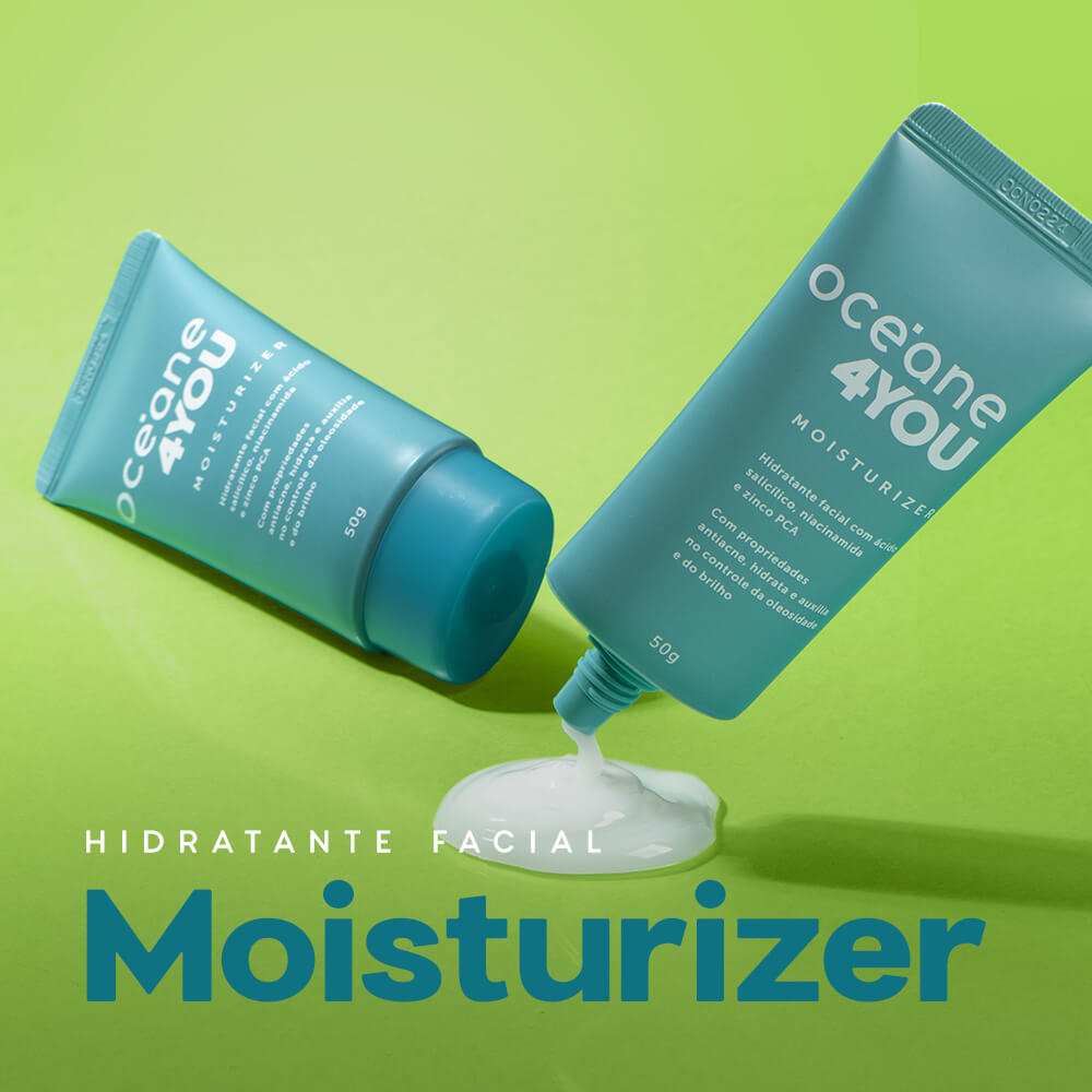 Kit Rotina De Skincare Oceane 4you Espuma de Limpeza Facial + Tônico Facial + Sérum + Hidratante Facial + Gel Secativo Para Espinhas + Esfoliante Labial