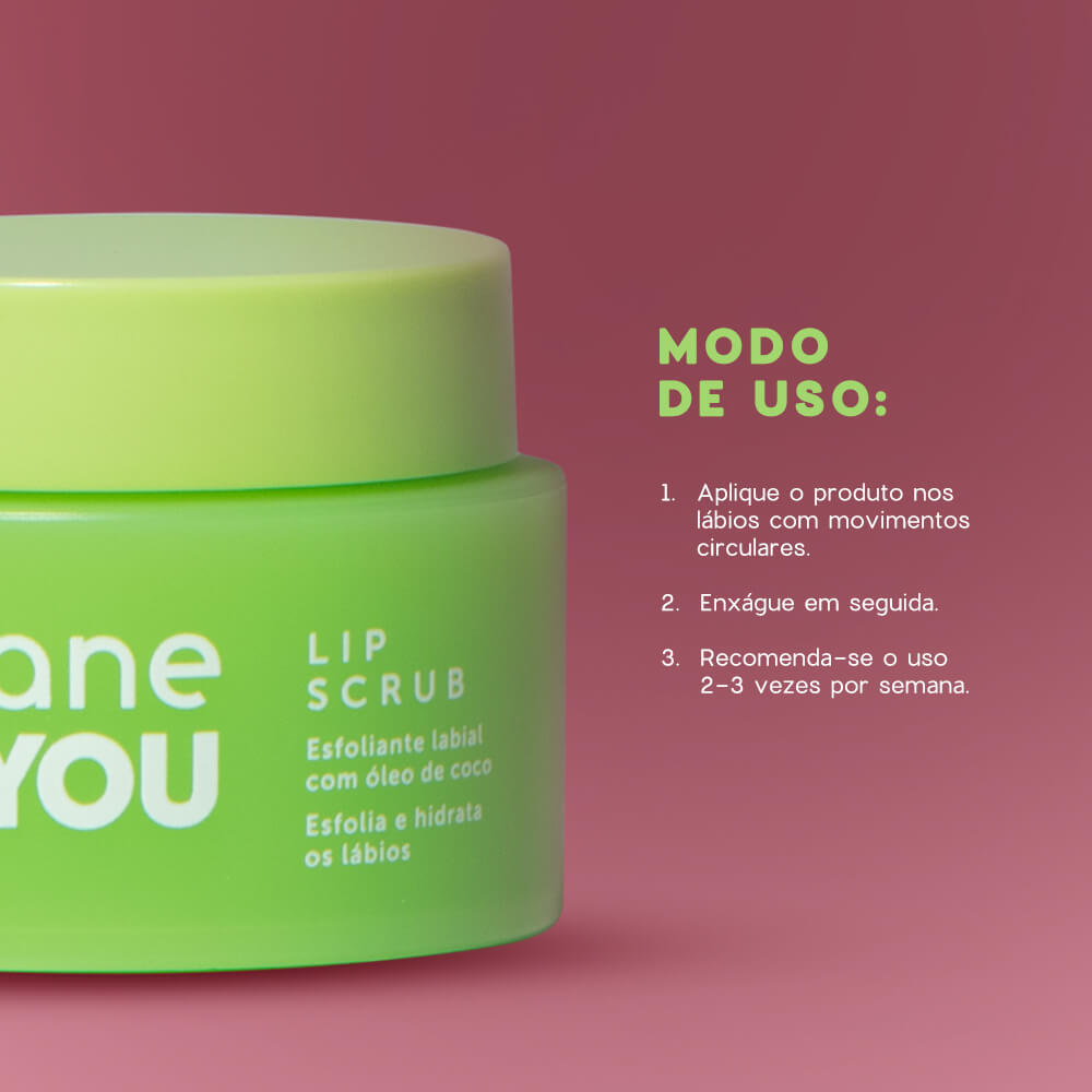 Esfoliante Labial Com Óleo de Coco Lip Scrub Oceane 4you 15g