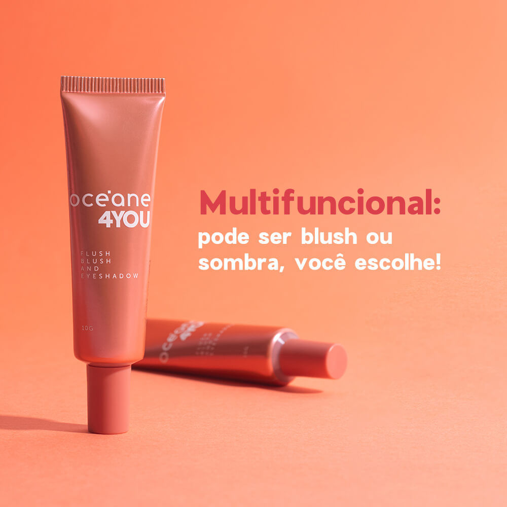 Kit 4you Blush Líquido Coral + Caneta Batom Rosa