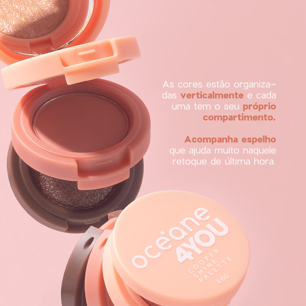 Kit 4you Trio de Sombras + Hidratante Labial + Blush Líquido Laranja