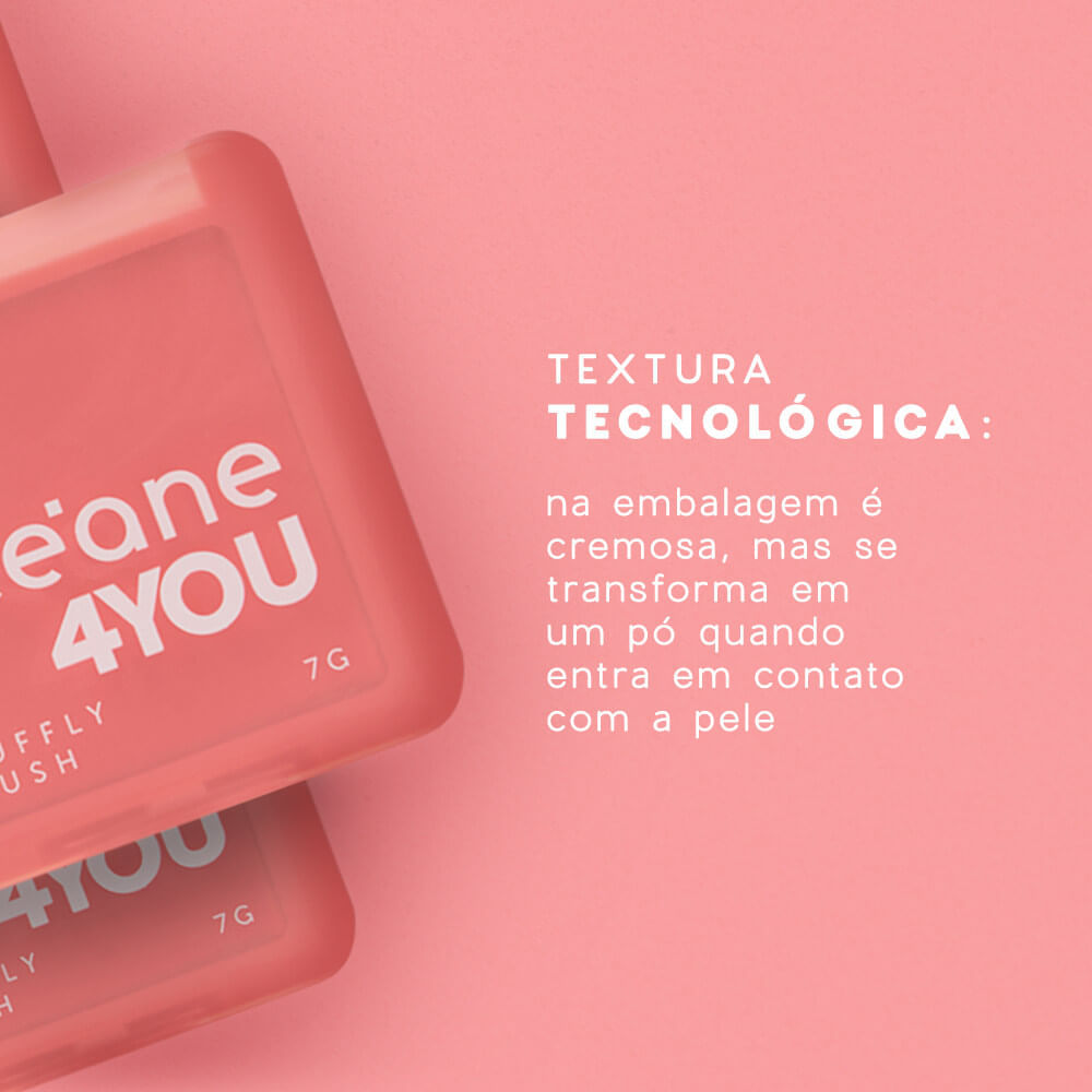 Kit 4you Blush Cremoso Coral + Iluminador Facial Dourado