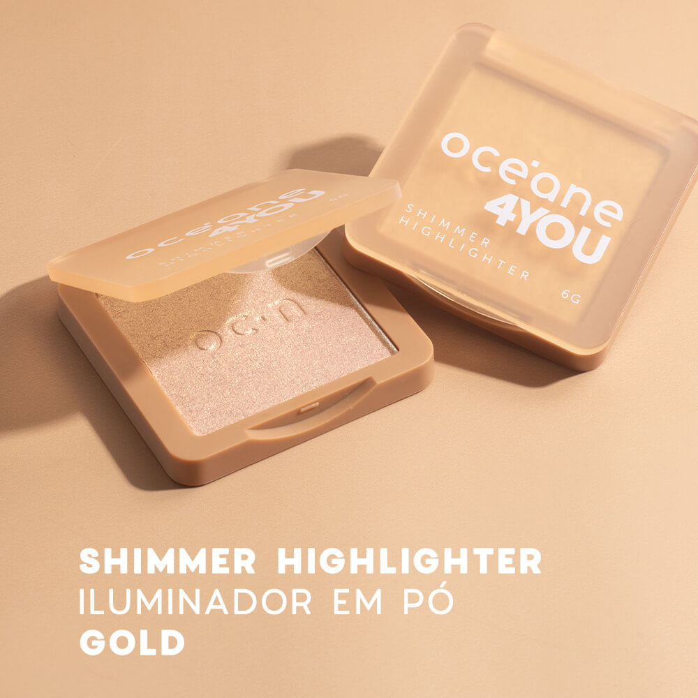 Kit 4you Blush Cremoso Coral + Iluminador Facial Dourado
