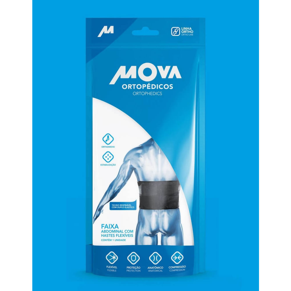 Faixa Abdominal Com Hastes Flexíveis Mova G/gg G/gg