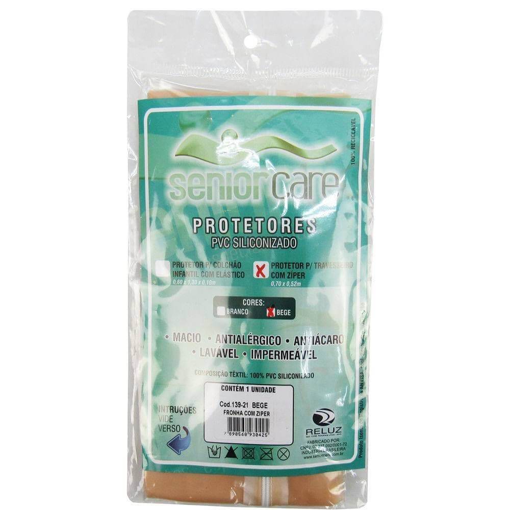 Protetor Pvc Siliconizado Para Almofada Caixa De Ovo Com Ziper Bege Senior Care