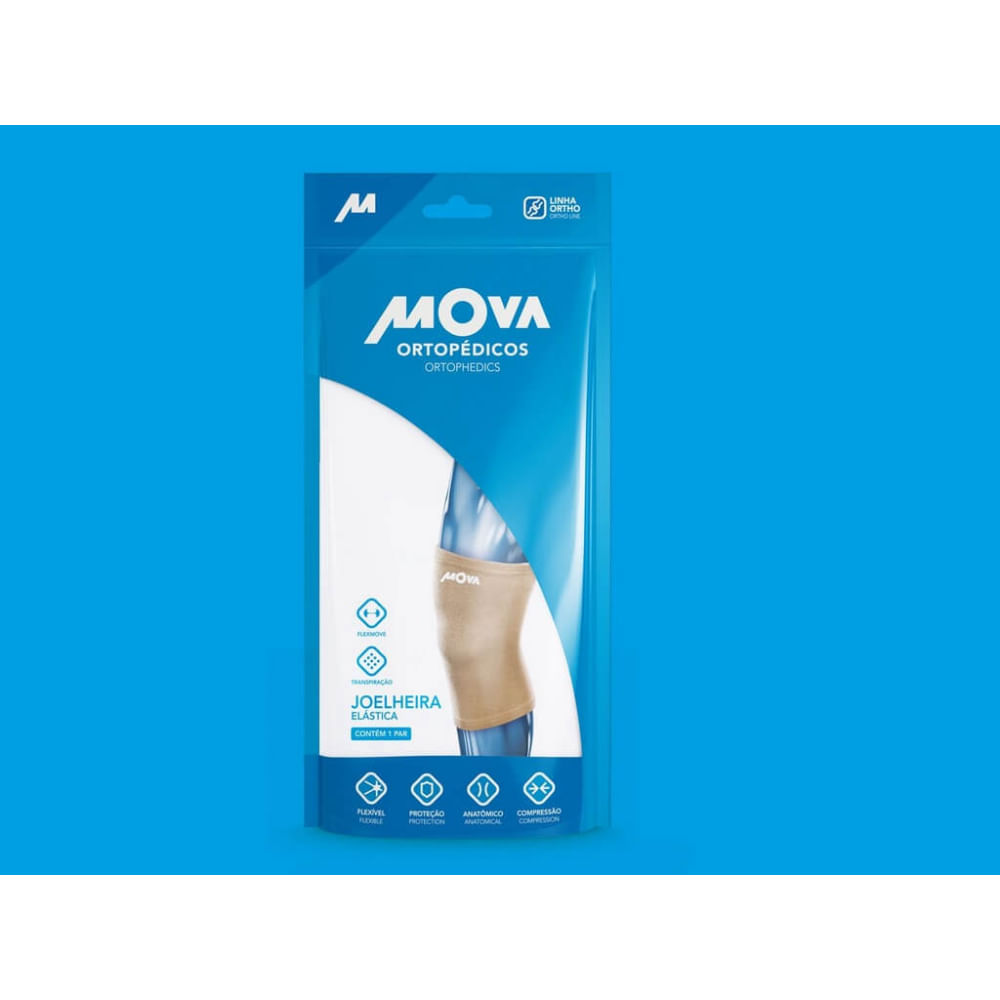Joelheira Elástica Bege Mova P