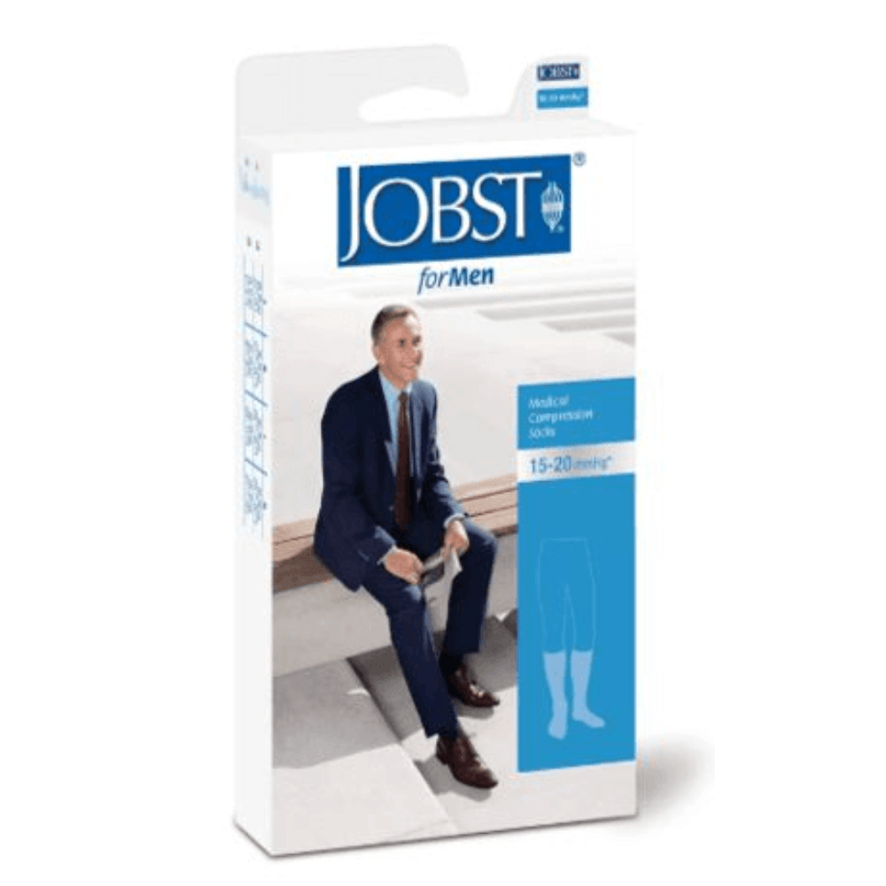 Meia Elástica Masculina Panturrilha (3/4) Compressão 15-20 mmHg Preta Jobst for Men G G