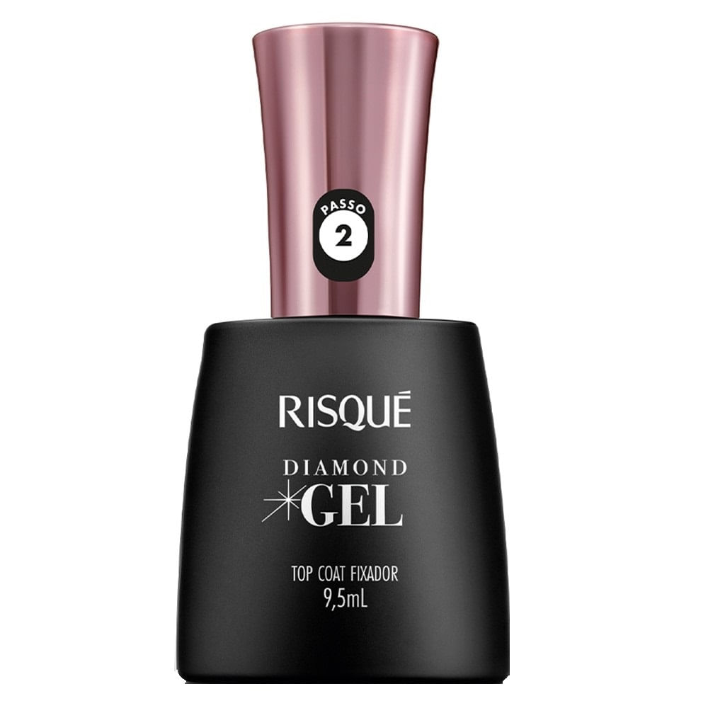 Kit Esmalte Risque Diamond Gel 4 Cores E 1 Top Coat Fixador