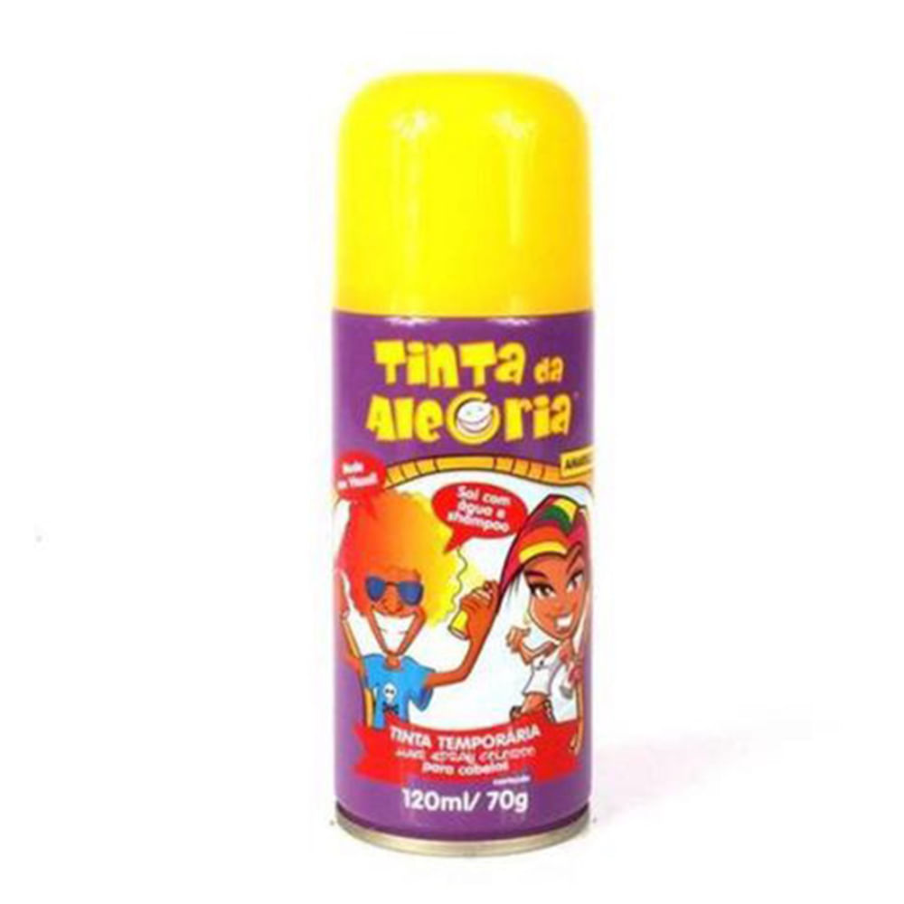 Tinta Da Alegria Spray Para Cabelo 120ml Amarelo