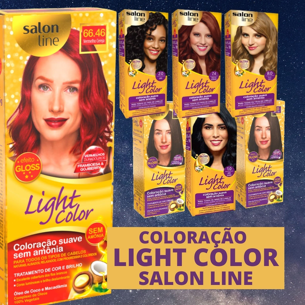 Tintura Salon Line Light Color Cor2.0 Preto