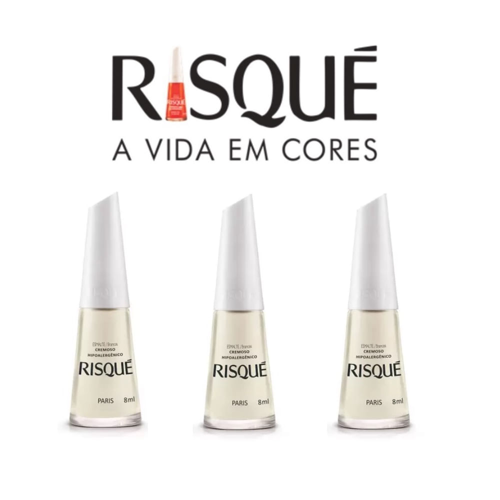 Kit C/ 3 Unidades de Esmaltes Risqué Paris