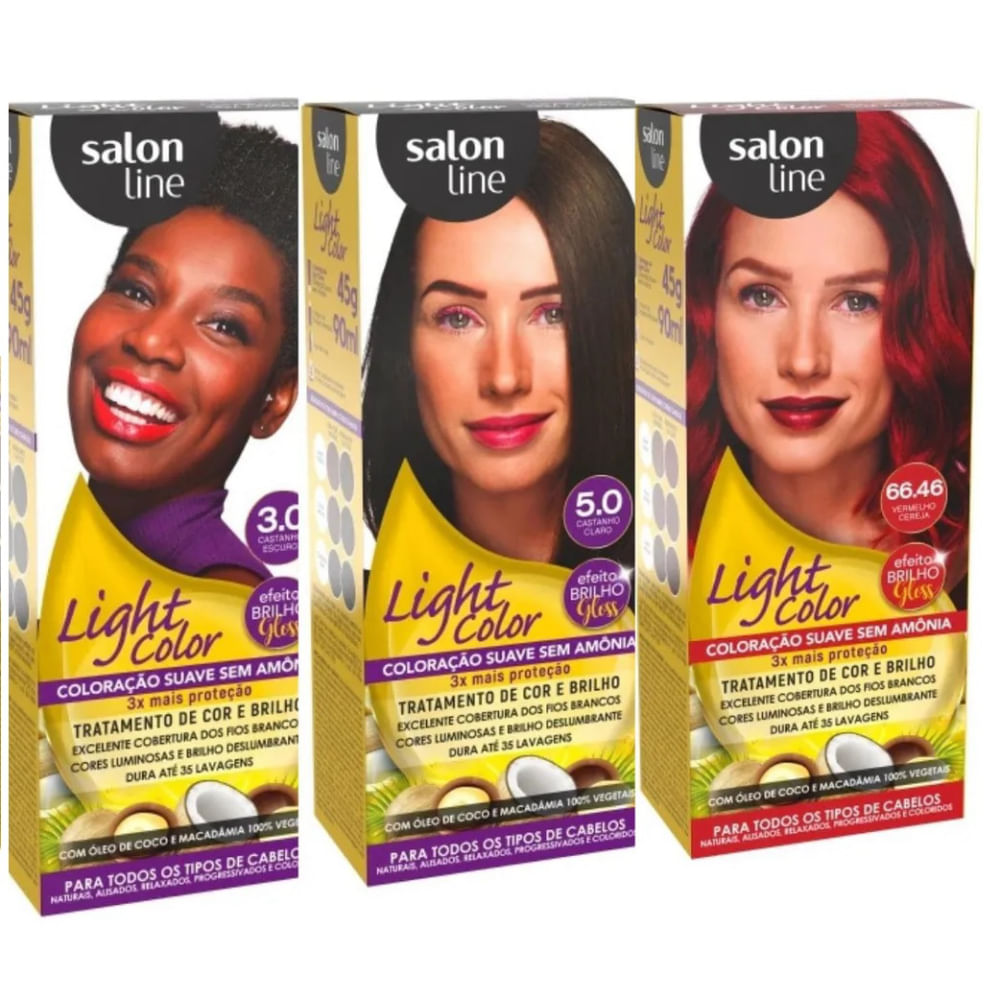 Tintura Salon Line Light Color Cor3.0 Castanho Escuro