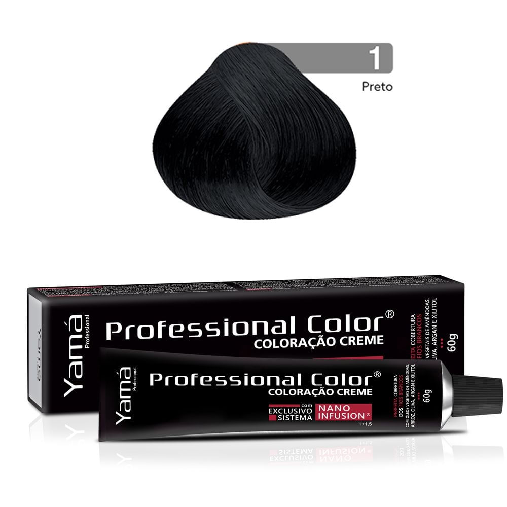 Coloração Professional Color Nano Infusion 1.0 Preto Yamá