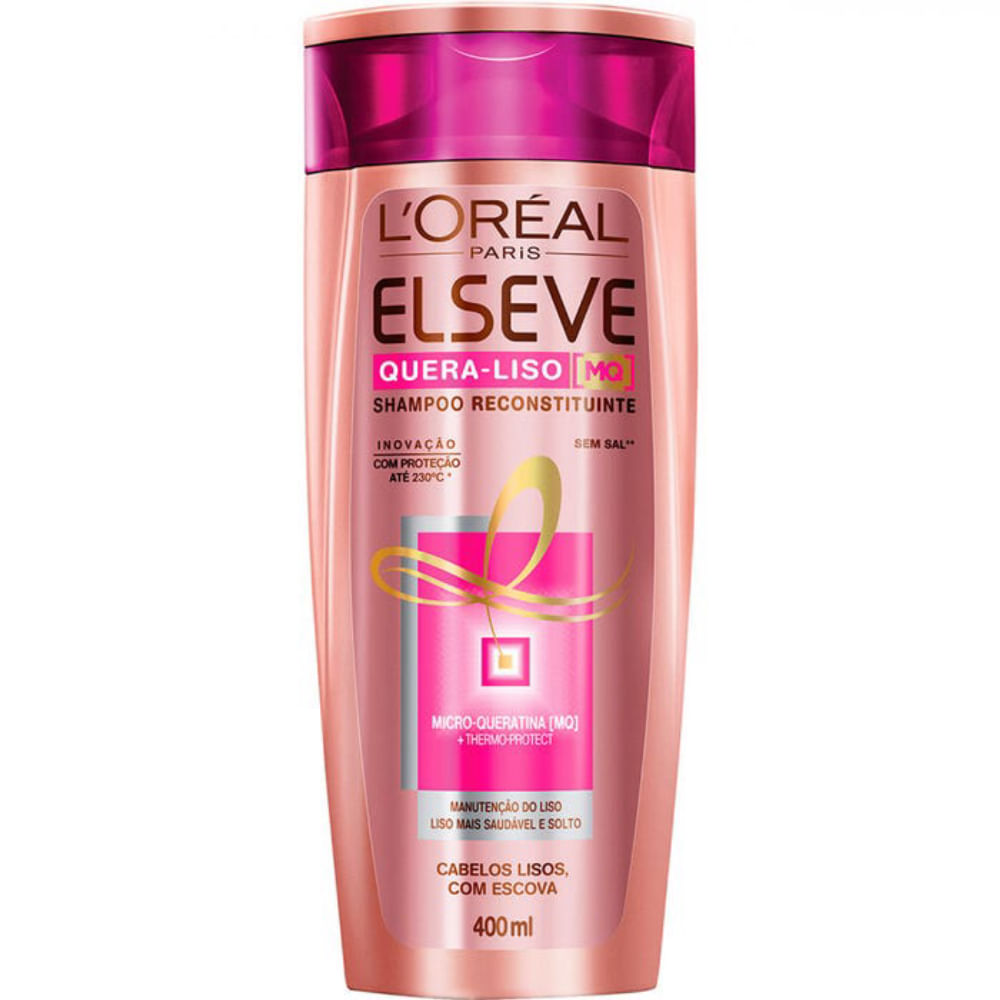 Shampoo Elseve Quera Liso 400ml (produto descontinuado)