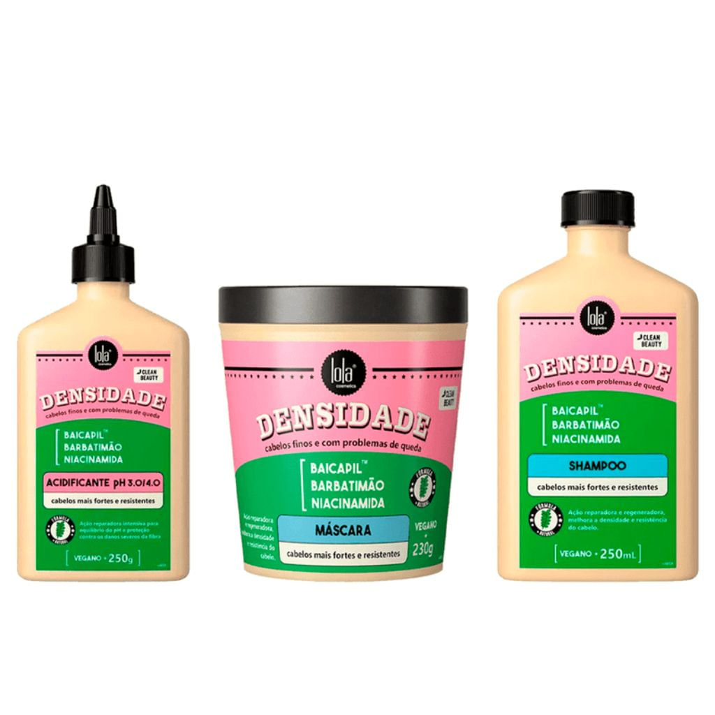 Linha Densidade Lola Acidificante + Máscara e Shampoo