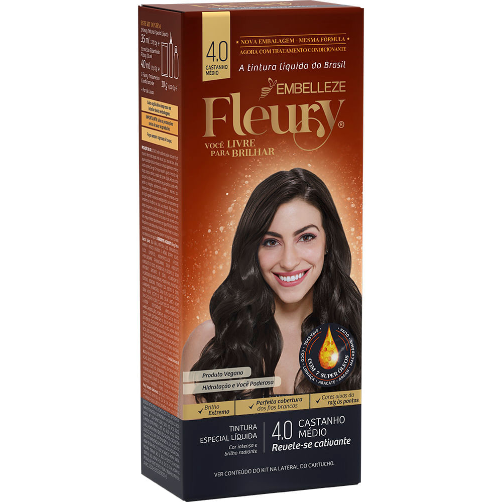 Tintura Fleury 4.0  Castanho Médio
