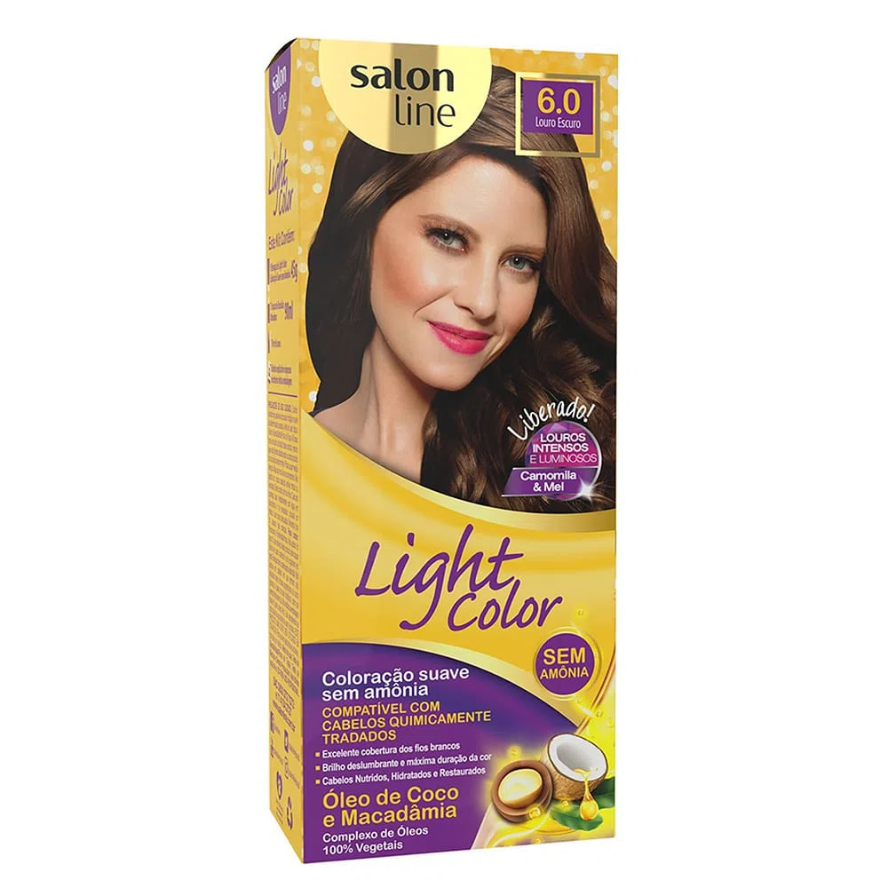 Tintura Salon Line Light Color Cor6.0 Louro Escuro