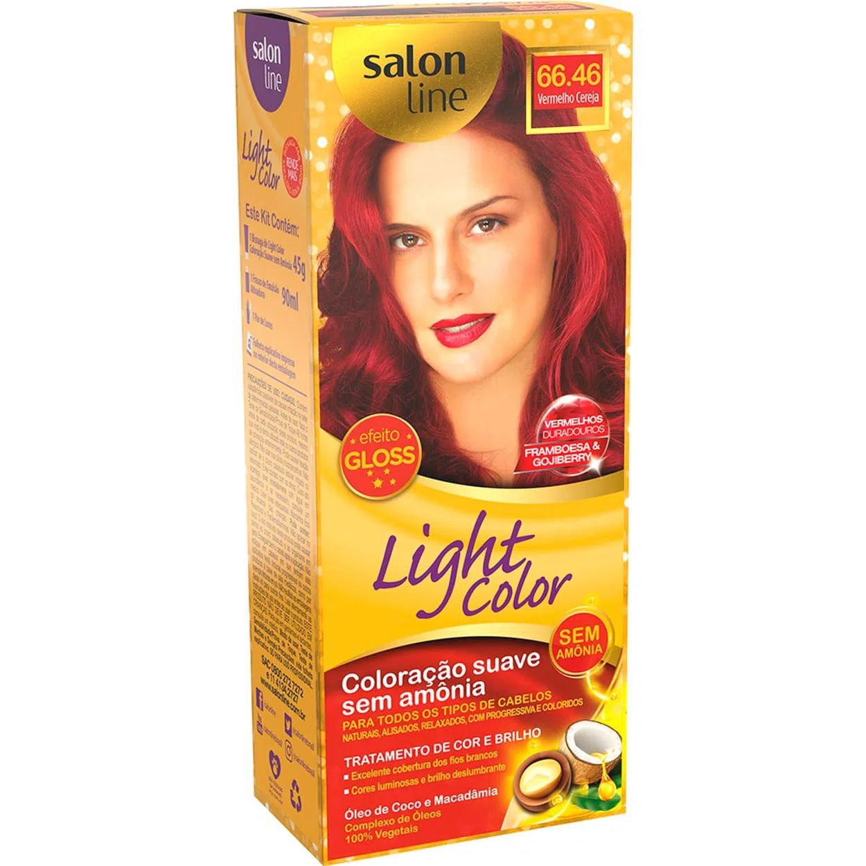 Tintura Salon Line Light Color Cor66.46 Vermelho Cereja