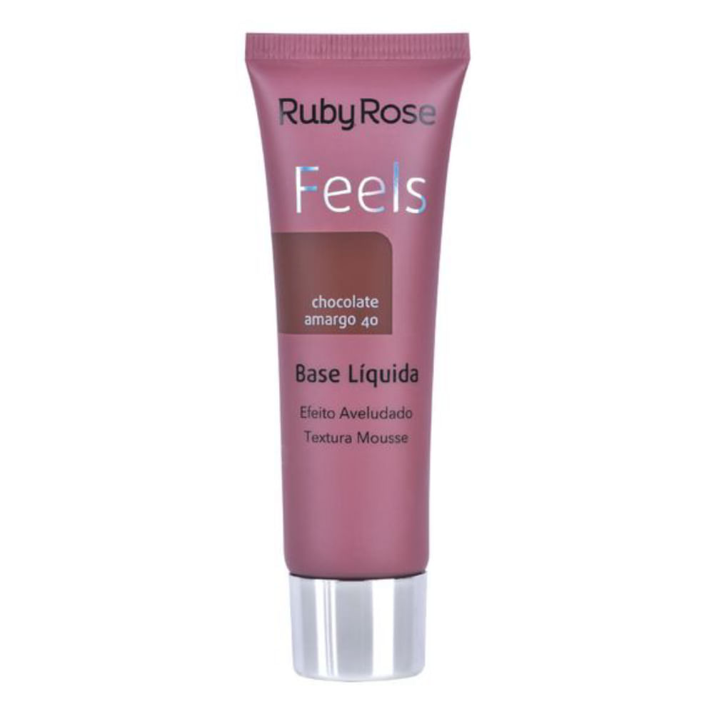 Base Liquida Ruby Rose Feels Grupo 4 HB8053 Ruby Amargo 40 Rose Cor Chocolate