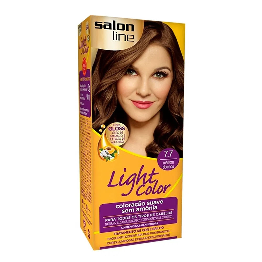 Tintura Salon Line Light Color Cor7.7 Marrom Dourado