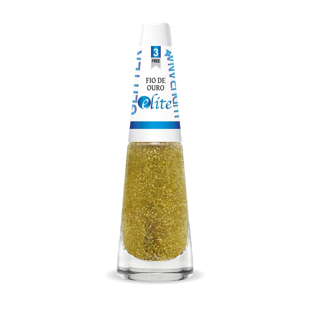 Esmalte Ludurana Glitter Fio de Ouro 8ml