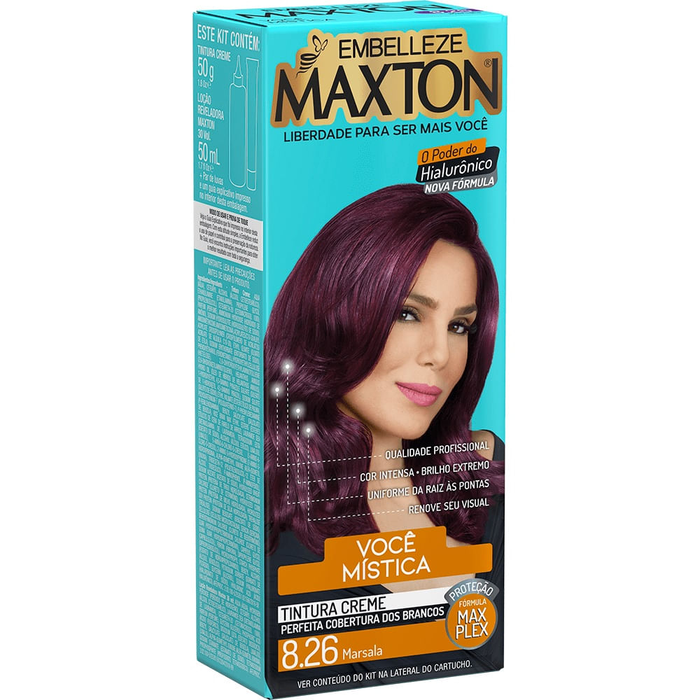 Tintura Maxton Cor 8.26 Marsala