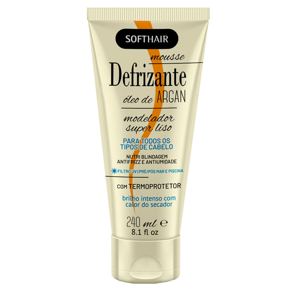 Defrizante Argan Soft Hair Termo Protetor 240ml