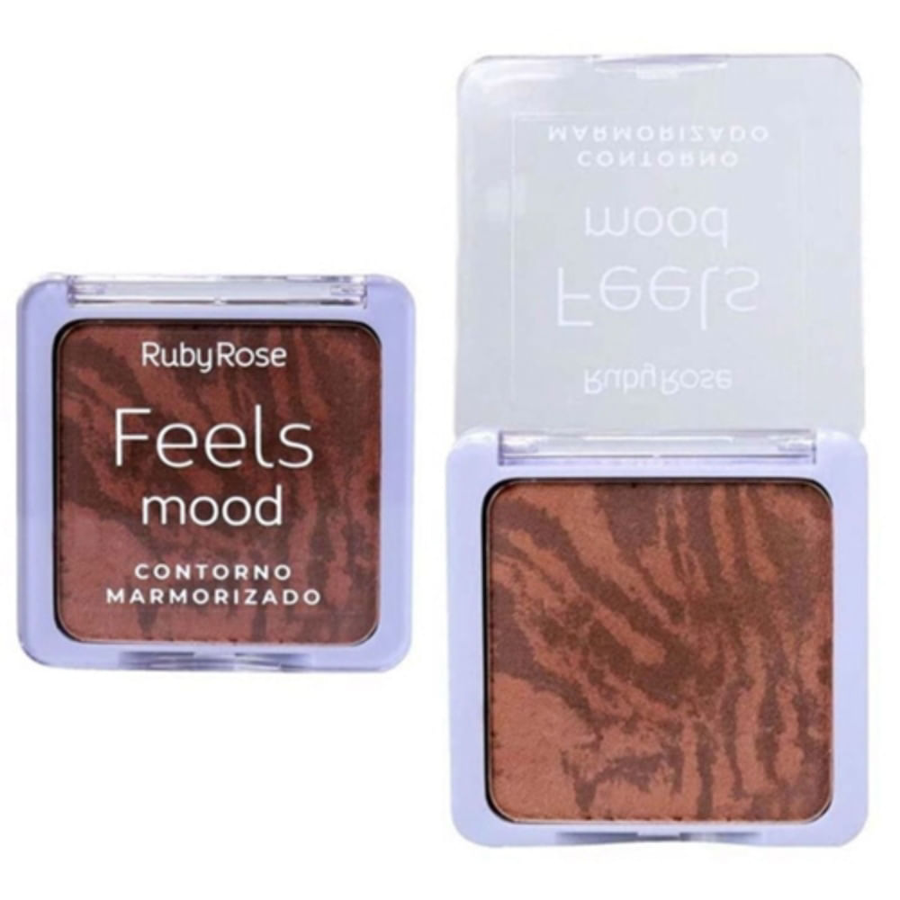 Paleta de Contorno Marmorizado Feels Mood Dark Ruby Rose