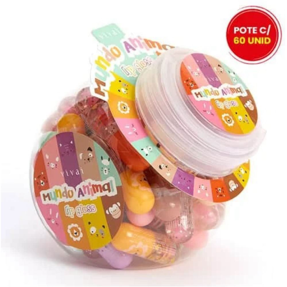 Lip Gloss Infantil Mundo Animal 3090.1.1 Vivai Pote c/ 60 unid