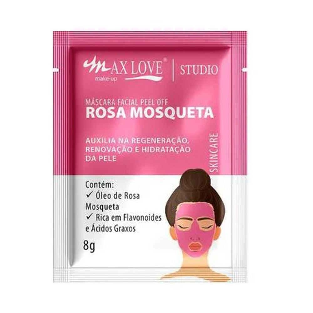 Máscara Facial Max Love Peel Off Rosa Mosqueta 8g