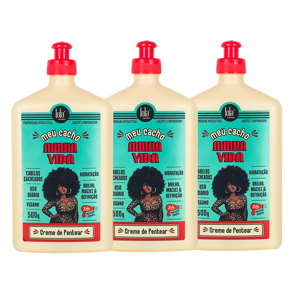 Creme De Pentear Lola Cosmetics Meu Cacho Minha Vida 3 Itens