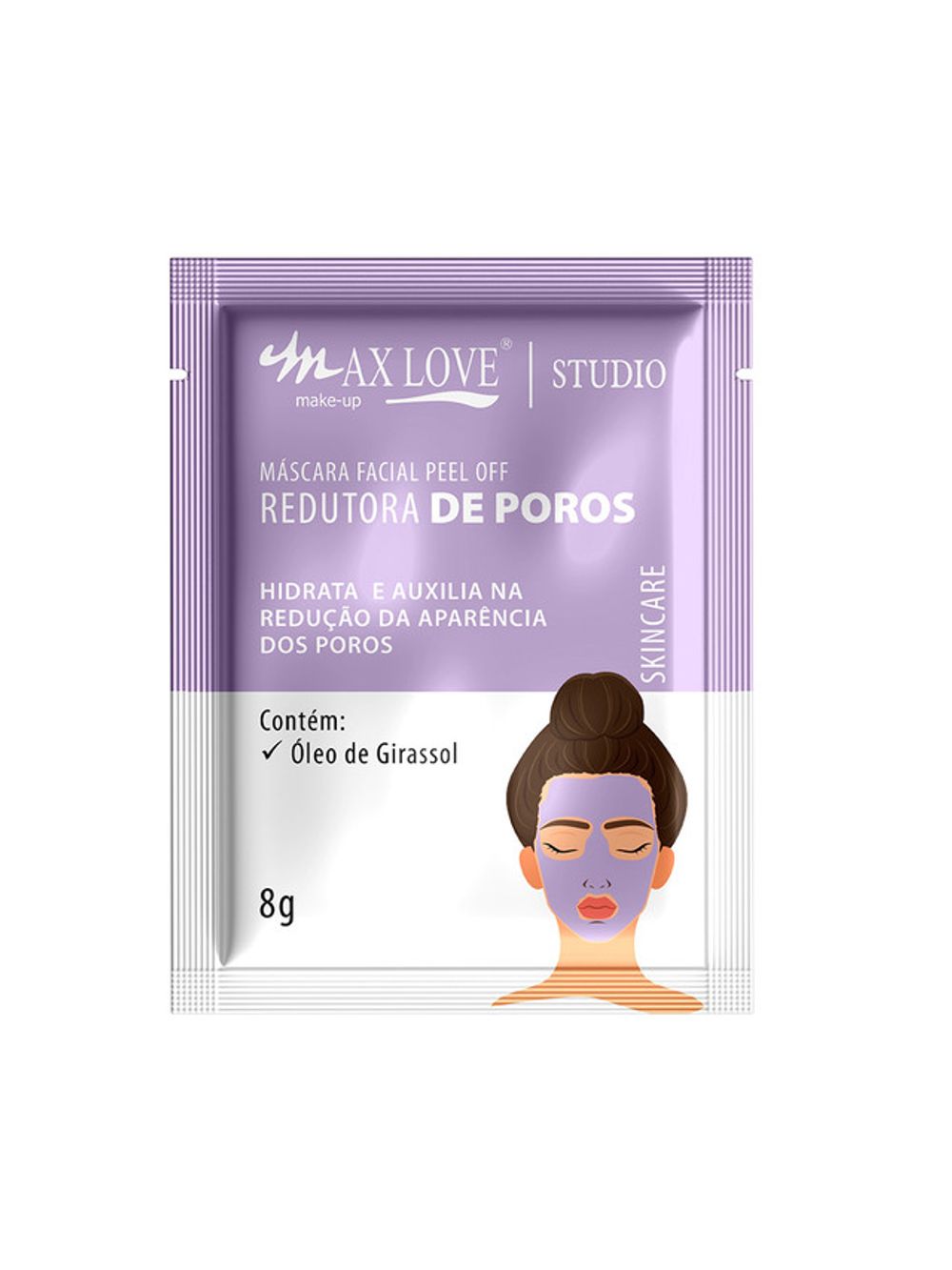 Máscara Facial Peel Off 8g Redutora De Poros Max Love