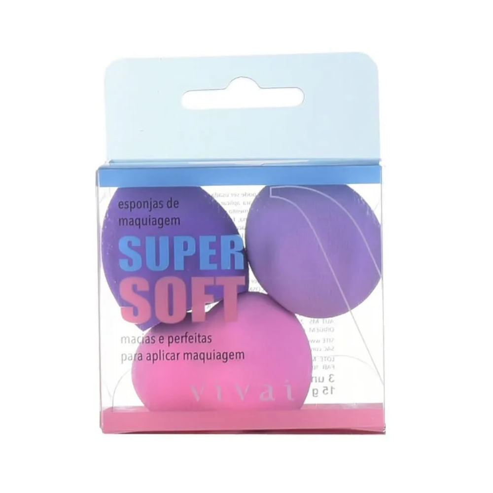 Kit Com 3 Esponjas Super Soft Vivai