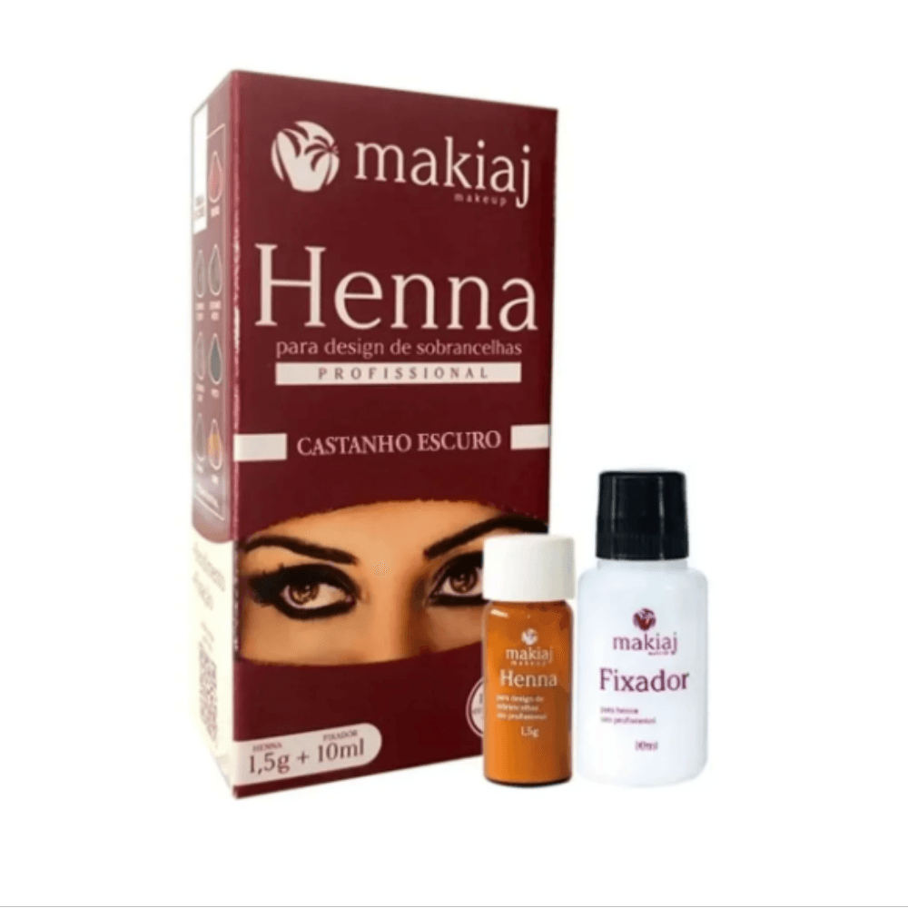 Henna para Sobrancelha Castanho Escuro Makiaj 1,5g