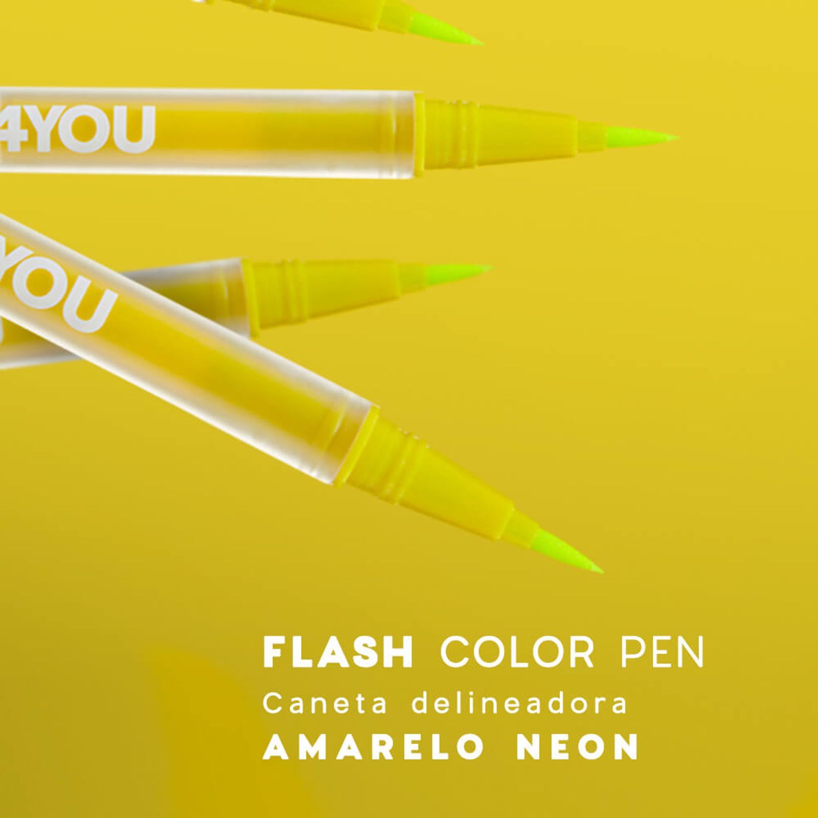 Caneta Delineadora 4you Océane Amarelo Neon