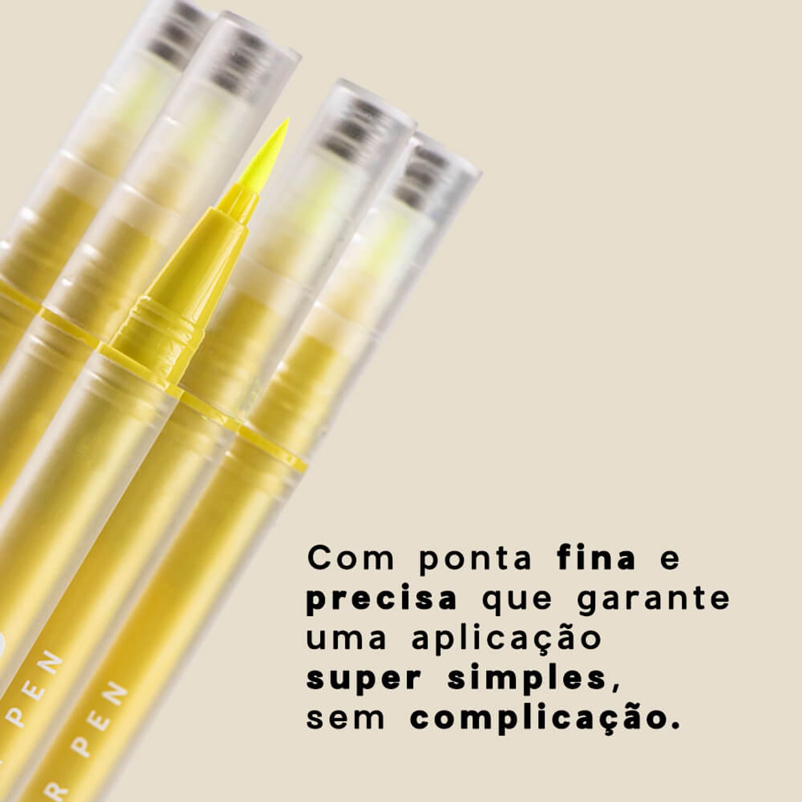 Caneta Delineadora 4you Océane Amarelo Neon