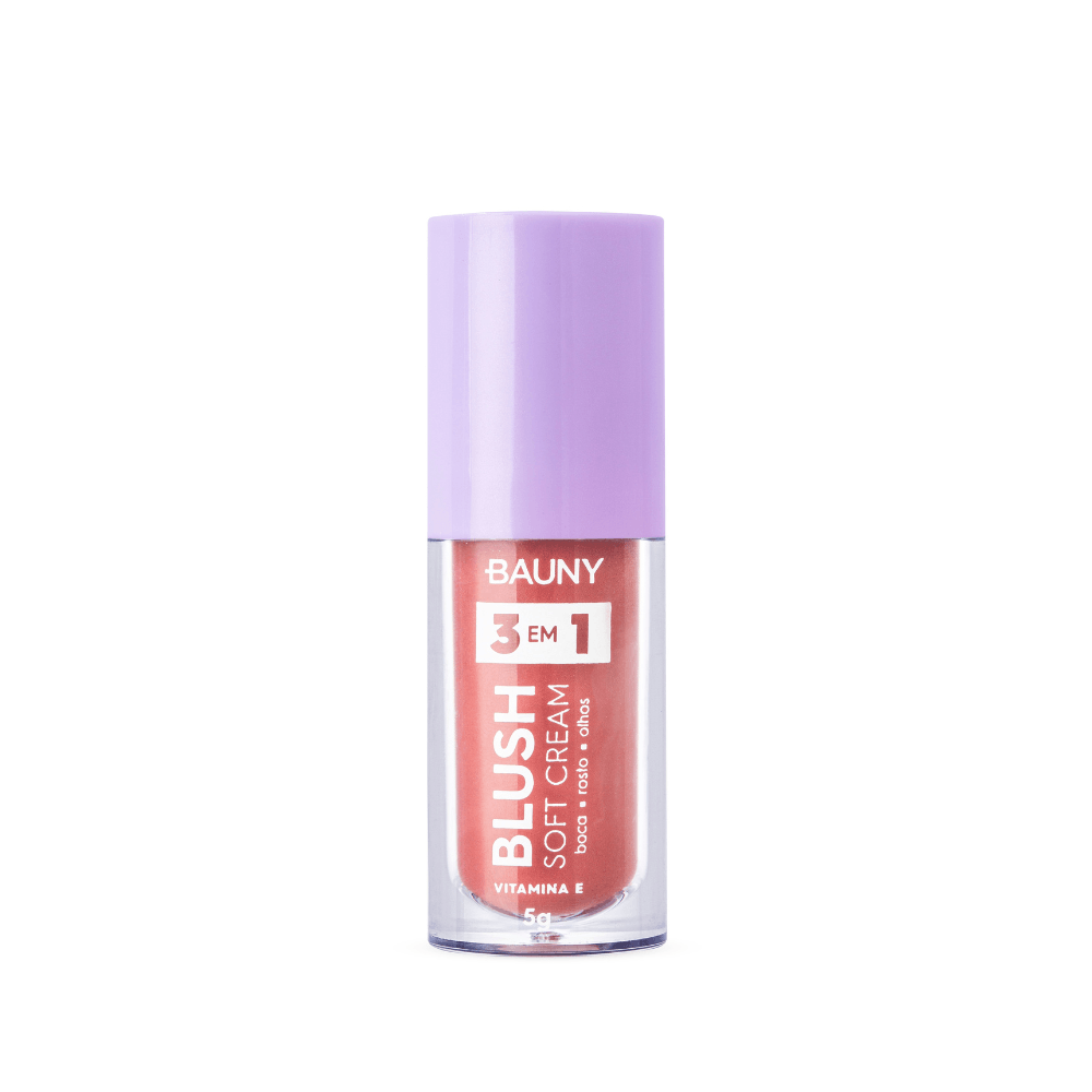 Blush Líquido Soft Cream Bauny Soft 3 Em 1 Sunny