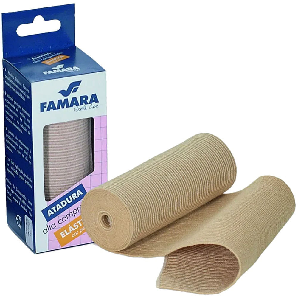 Atadura Elástica Famara Alta Compressão 15cmx1.30m Unidade