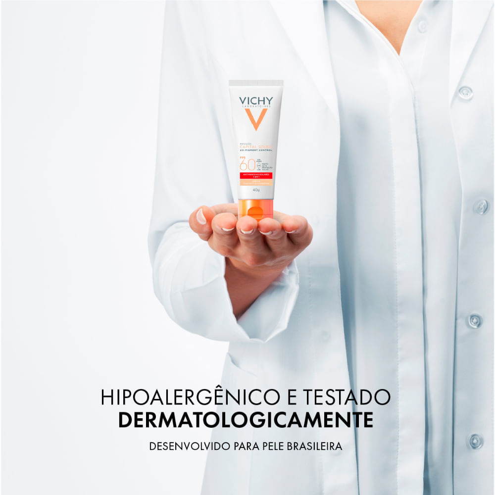 Protetor Solar Facial Antimanchas Vichy Capital Soleil UV-Pigment Control FPS 60 1.0 40 g