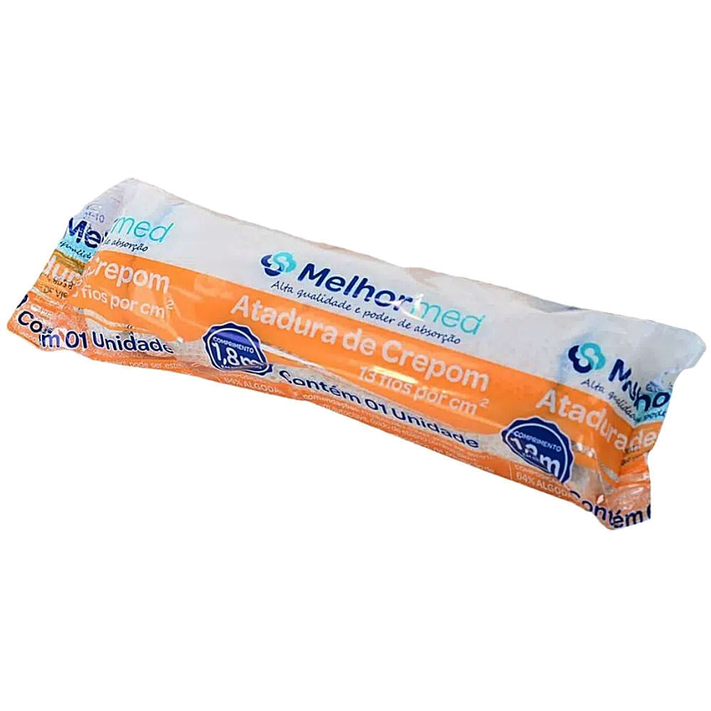 Atadura de Crepom MelhorMed 08cmx1.80m unidade