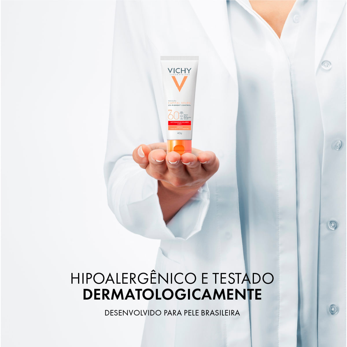 Protetor Solar Facial Antimanchas Vichy Capital Soleil UV-Pigment Control FPS 60 3.0 40 g
