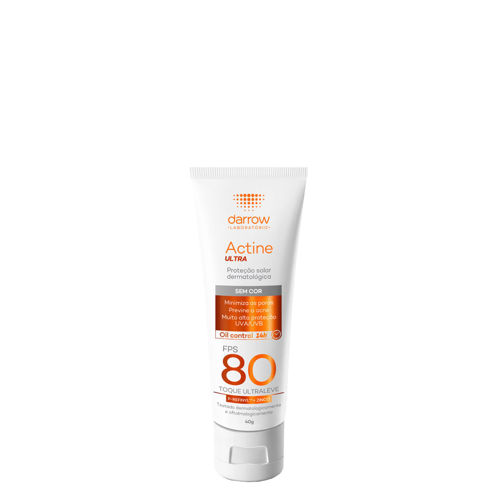 Protetor Solar Facial Darrow Actine Ultra FPS 80 40 g
