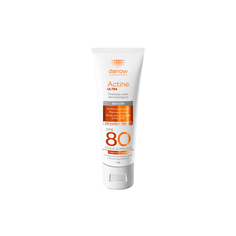 Protetor Solar Facial Darrow Actine Ultra FPS 80 40 g