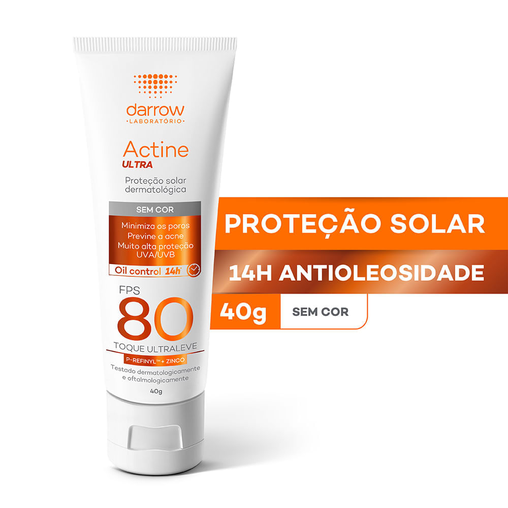 Protetor Solar Facial Darrow Actine Ultra FPS 80 40 g