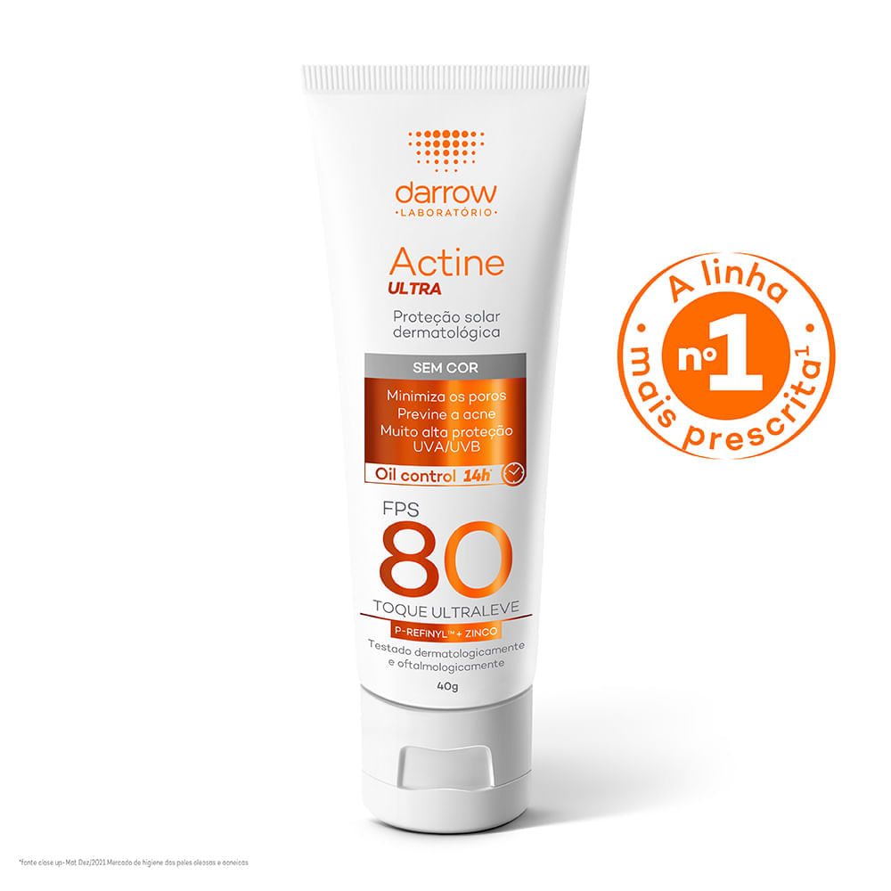 Protetor Solar Facial Darrow Actine Ultra FPS 80 40 g