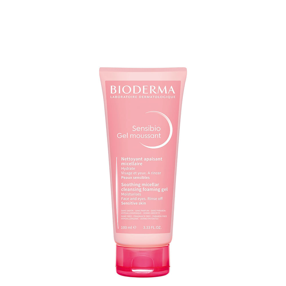 Gel Facial de Limpeza Micelar Calmante e Hidratante Bioderma Sensibio Moussant 100 ml