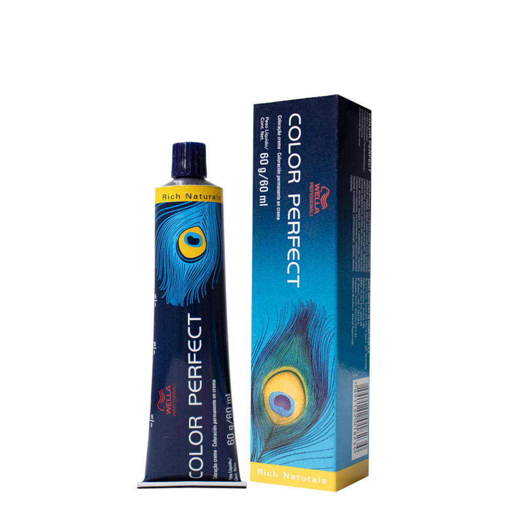 Coloração Wella Professionals Color Perfect Rich Naturals 7/3 Louro Médio Dourado 60 Ml