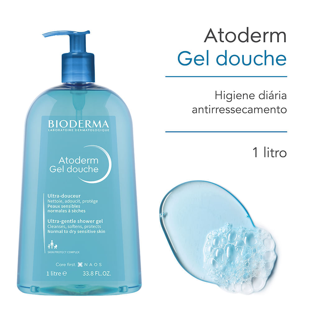 Gel de Banho Corporal Hidratante Bioderma Atoderm 1000 ml