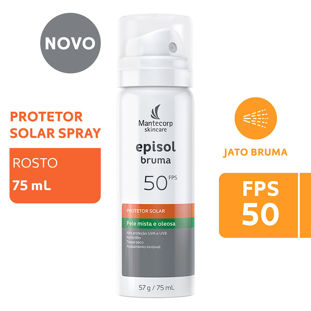 Protetor Solar Facial Mantecorp Episol Bruma FPS 50 75 ml