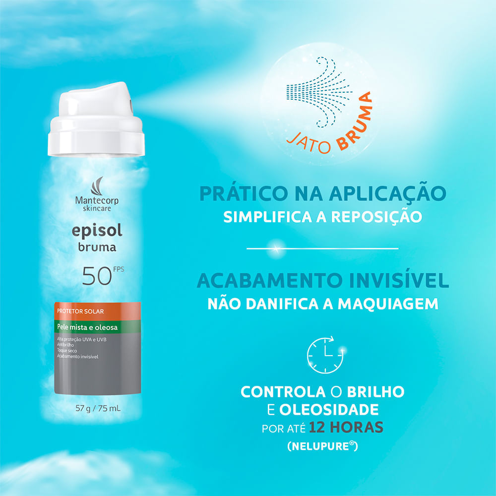Protetor Solar Facial Mantecorp Episol Bruma FPS 50 75 ml
